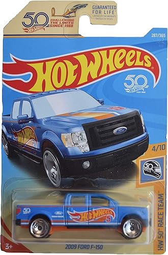 Hot Wheels Ford F 150 2009, hw 50 Race Team 410 Azul 287365