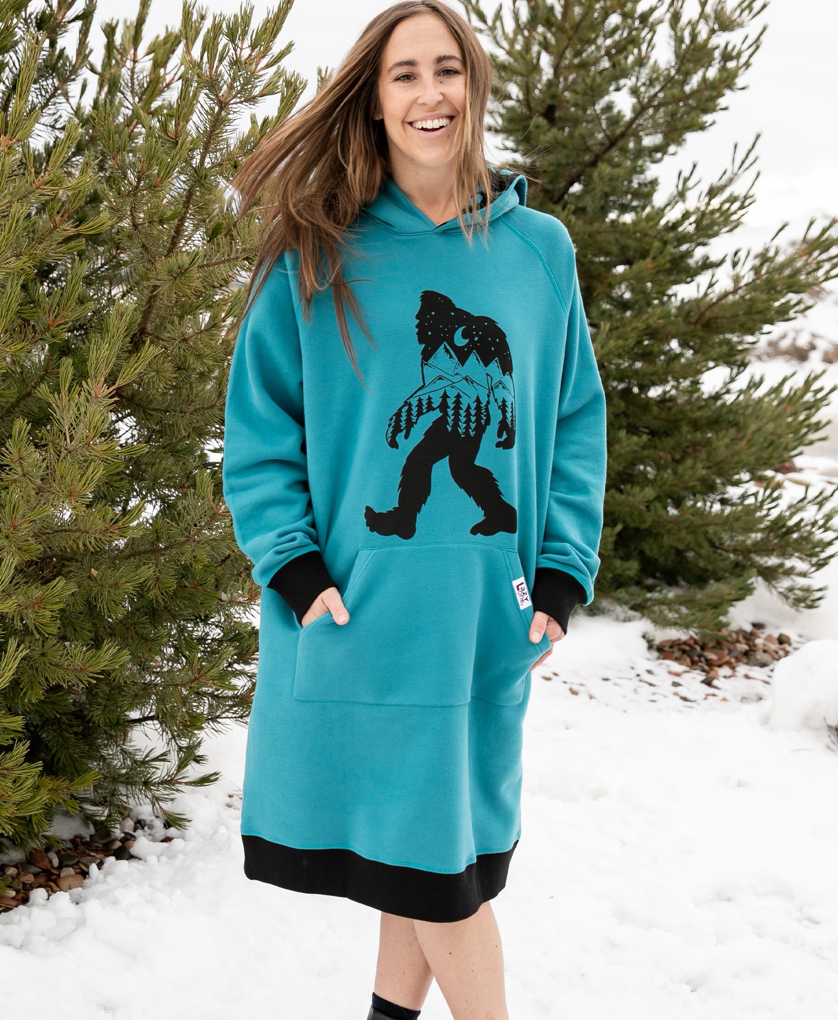 Lazy One Bluza z kapturem oversize, wygodna odzież do spania