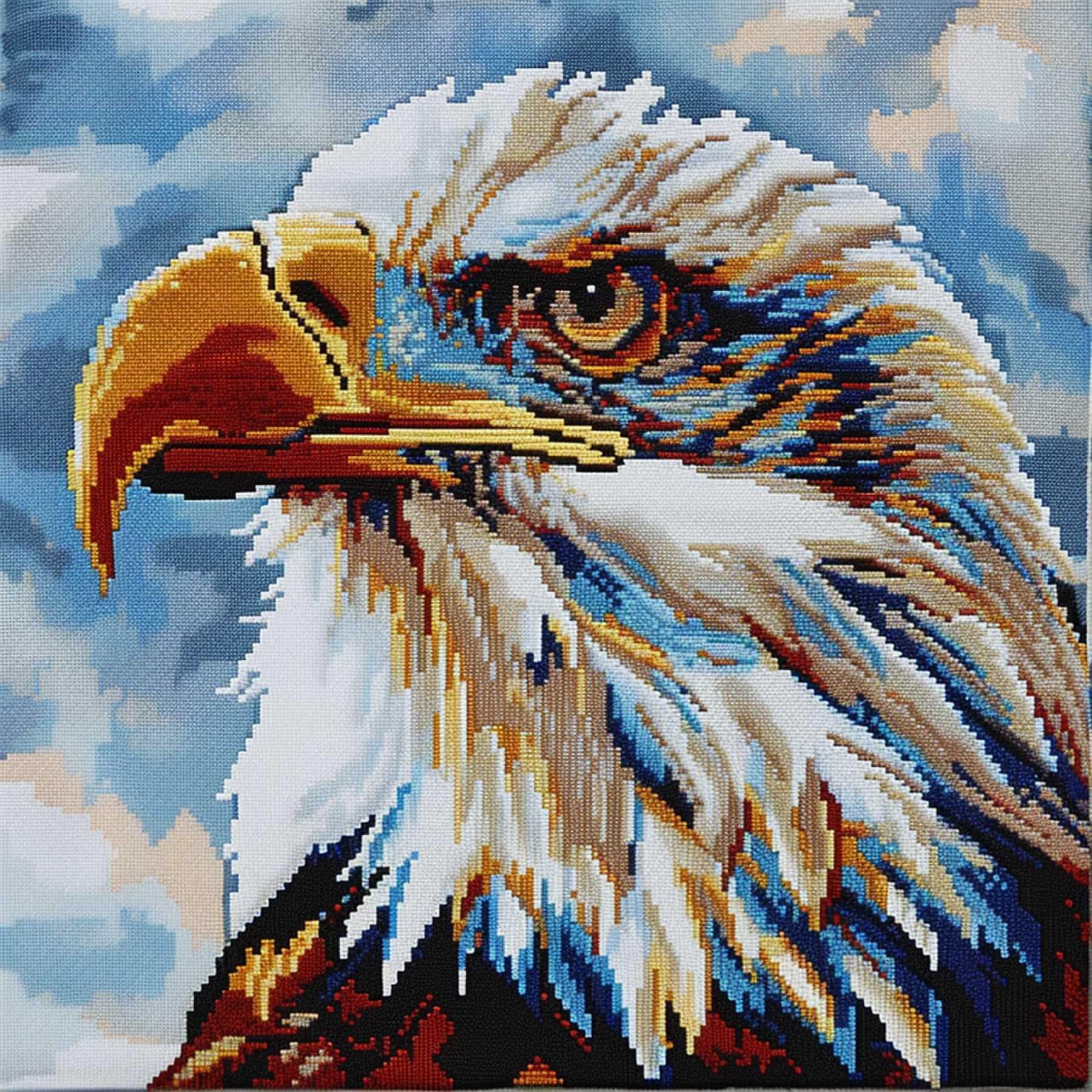 WallustrioaW Latch Hook Kits for Adults Beginners,Animal Eagle
