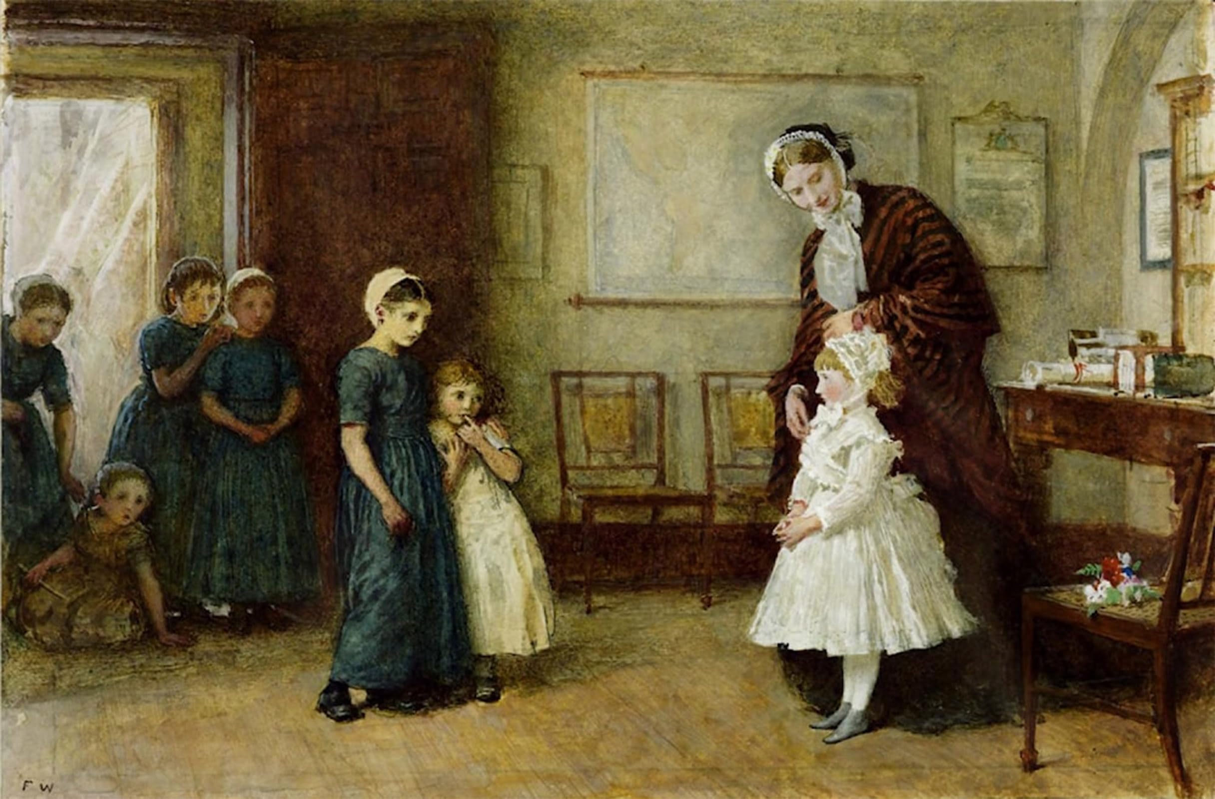 POSTERIIk Vintage Print Pop Art Landscape Artwork the Chaplain’s Daughter by Frederick Walker Art Prints for Office Home Decor 60x90cm