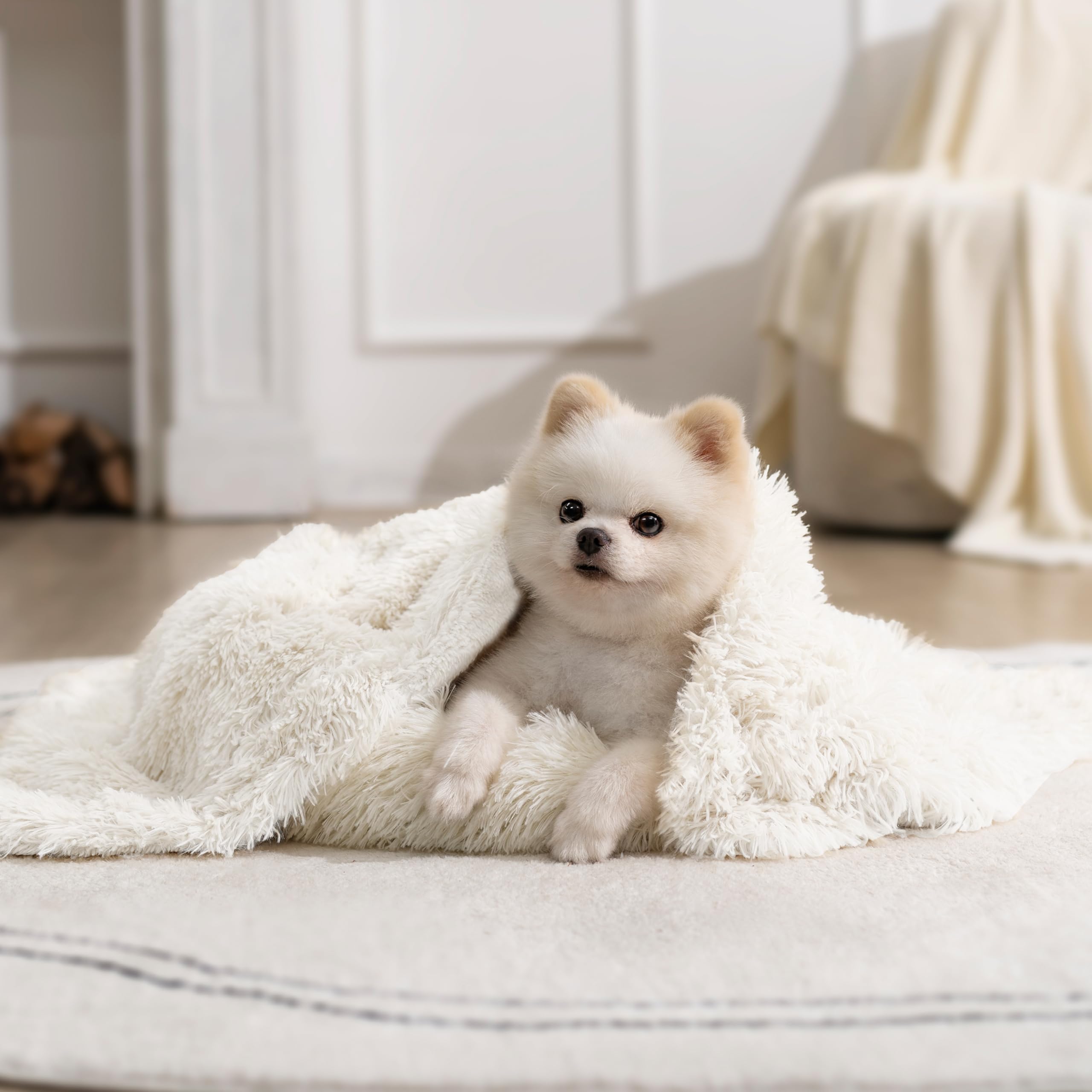 gogobunny Waterproof Dog Blanket for Couch & Furniture Protection - Super Soft Reversible Throw for Large Dogs & Cats, Calming Washable Fur & Sherpa