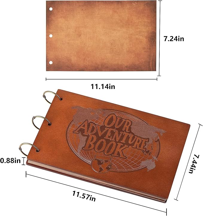 Álbum de Fotos Adventure Book con Cubierta de Madera 3D miniatura 3