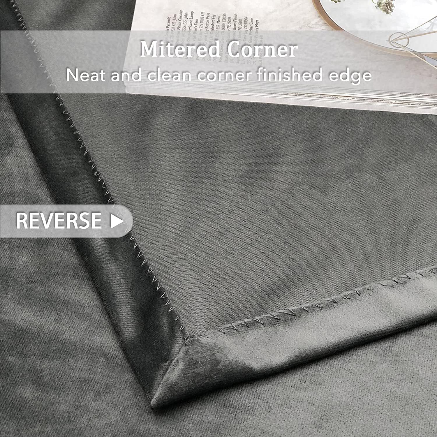 Verdunklungsvorhang Blickdicht Samtvorhänge Mit Ösen,1 Stücke Thermogardine Ösenvorhang Vorhang Lichtdicht Für Schlafzimmer Wohnzimmer,Dark Grey,177x305 cm(BxH)