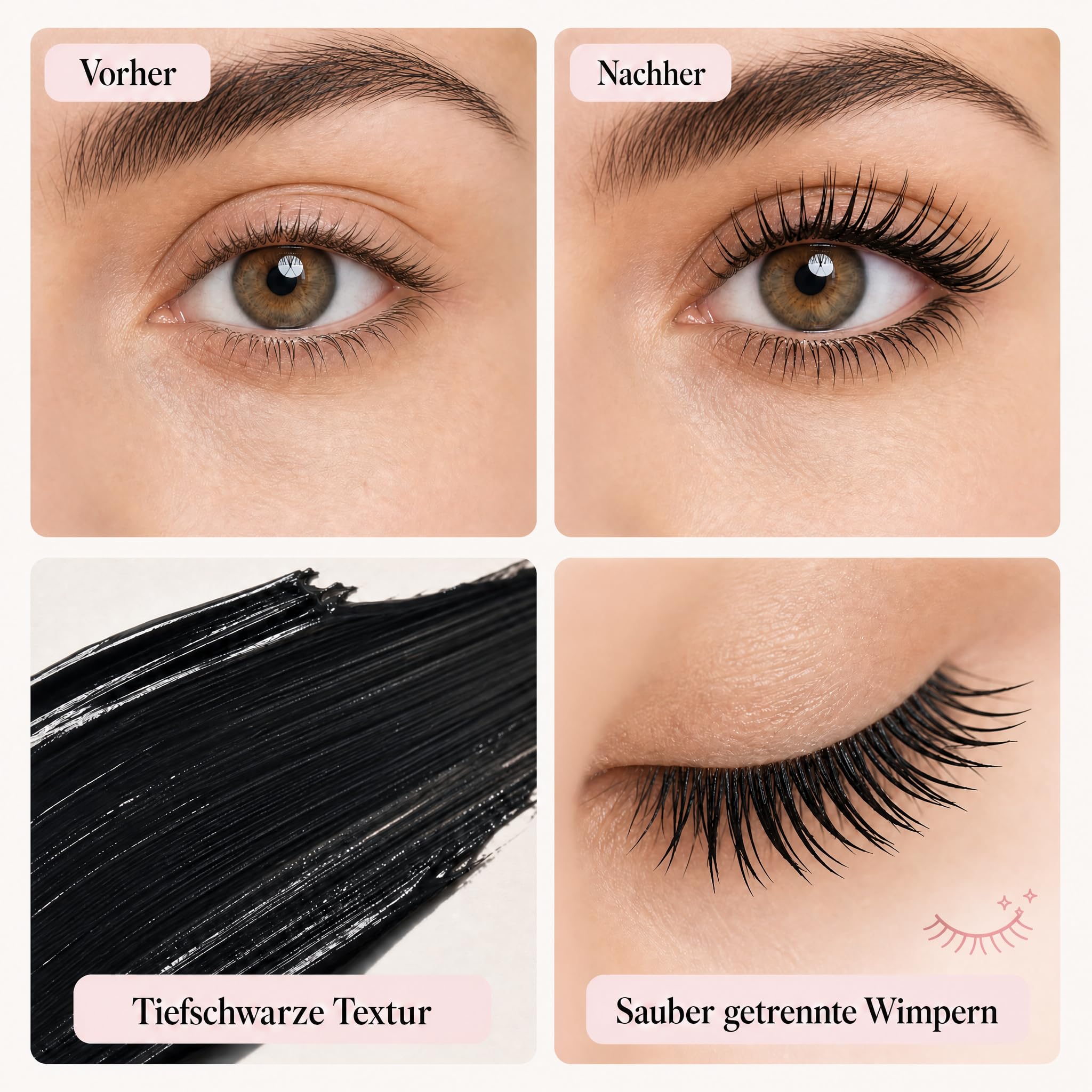 KS Beauty Flirt Black Mascara 8 ml, Volumen & Länge, Wimperntusche Schwarz | Pflegende Wimperntusche mit Widelash™, Biotinoyl Tripeptide-1 und Arganöl für geschmeidige, definierte Wimpern