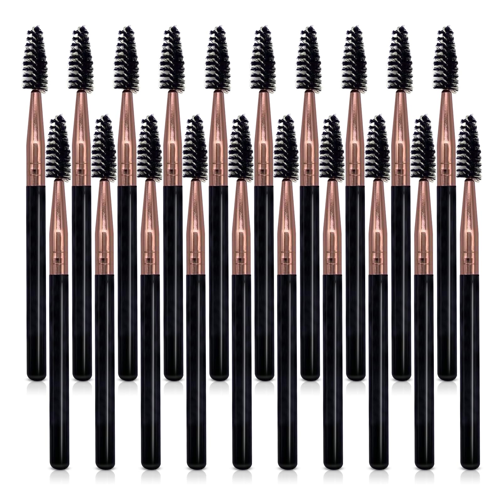 Uorpoto Juego de 20 brochas para cejas, para aplicar extensiones y aplicadores, reutilizables, 20 unidades