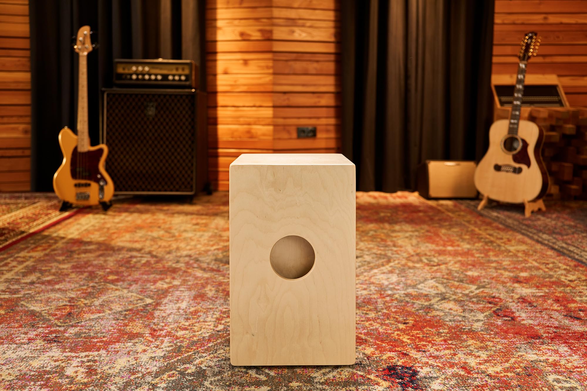 Meinl Percussion Pickup Snarecraft Cajon - Grande Drum Box con Pickup, Rullante e Basso - Superficie di Suono in Betulla del Baltico (PSC100NT)