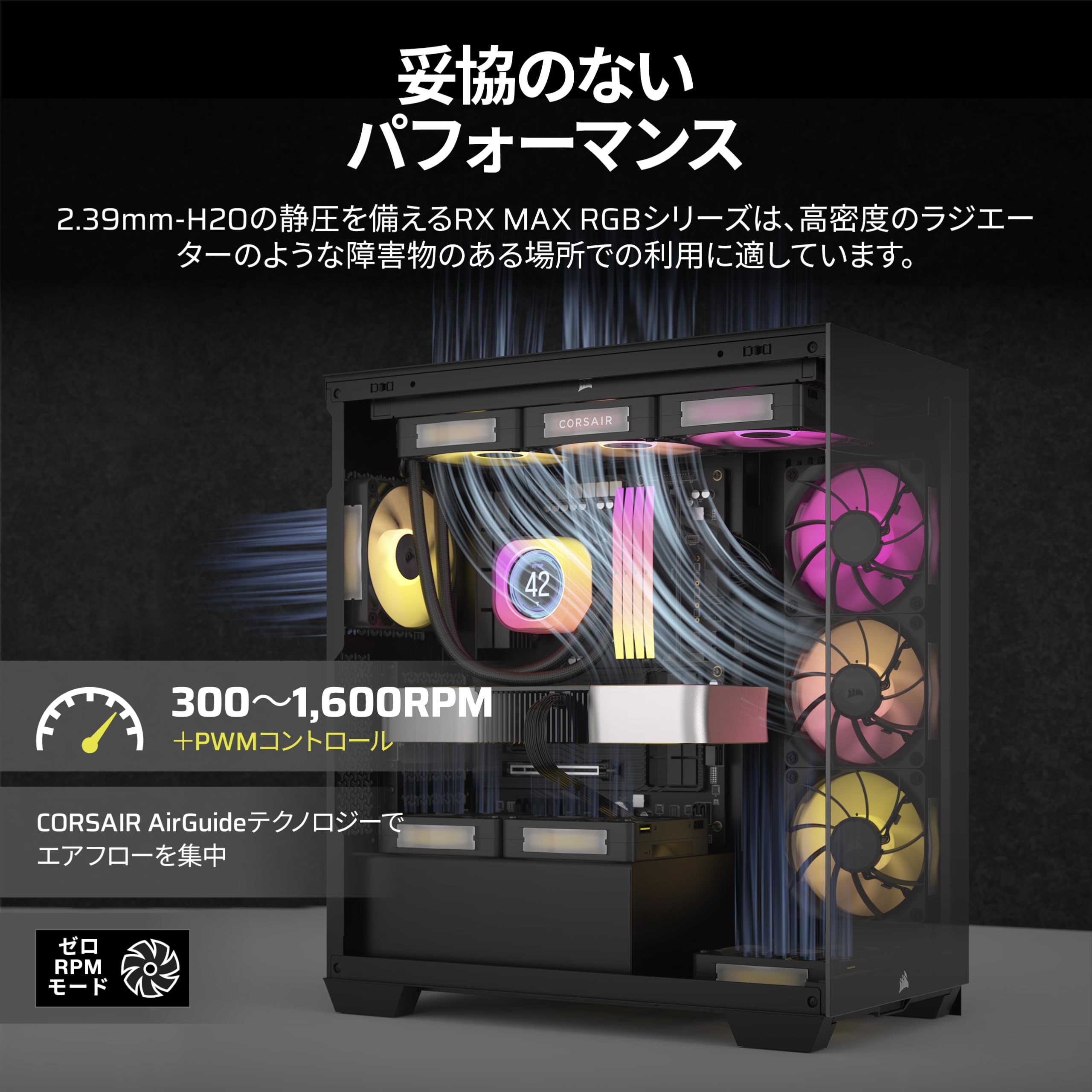 Amazon | CORSAIR iCUE LINK RX140 MAX RGB スターターキット 140mm