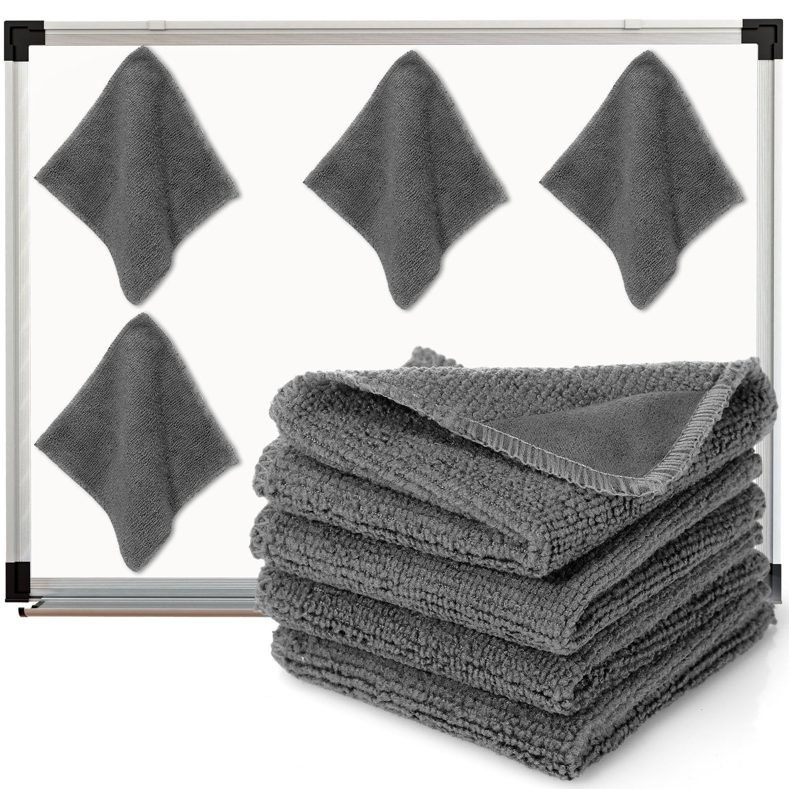 4 Pcs 6" x 6" Magnetic Cleaning Cloth Dry Erasers for White Boards Extra Strong Magnetism Microfiber Whiteboard Eraser for White Boards Blackboards Classroom Home Reusable Washable-image-18