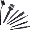 Camkix Multipurpose Brushes - Pack of 9 - 7 Multipurpose Brushes 1x Antistatic Tweezers 1x Cleaning Cloth - Small Gaps - Computer Keyboards Circuit Boards Ventilation Slots Car Interior