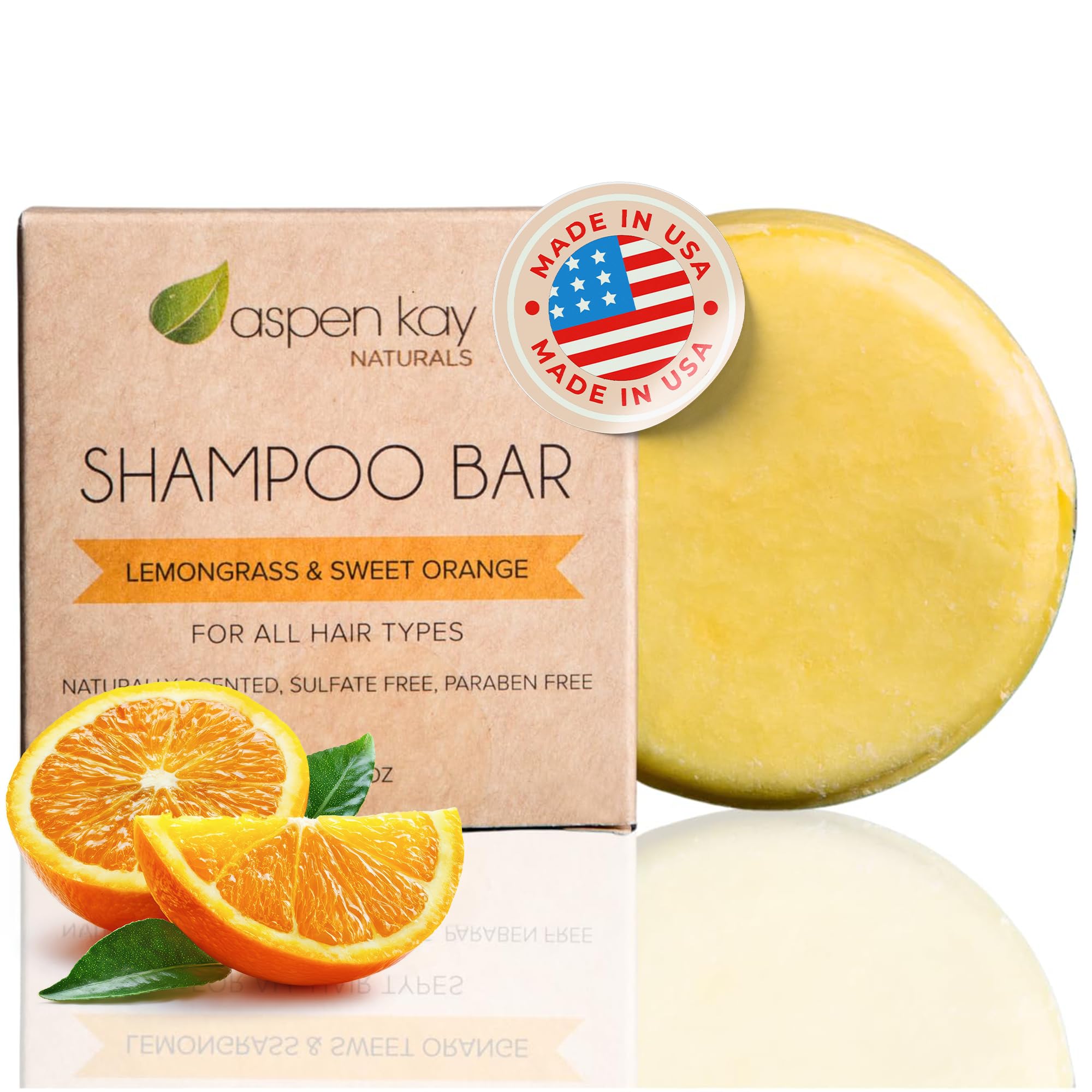 Aspen Kay Naturals Moroccan Argan Oil Shampoo Bar, Organic, Vegan, Volumizing...