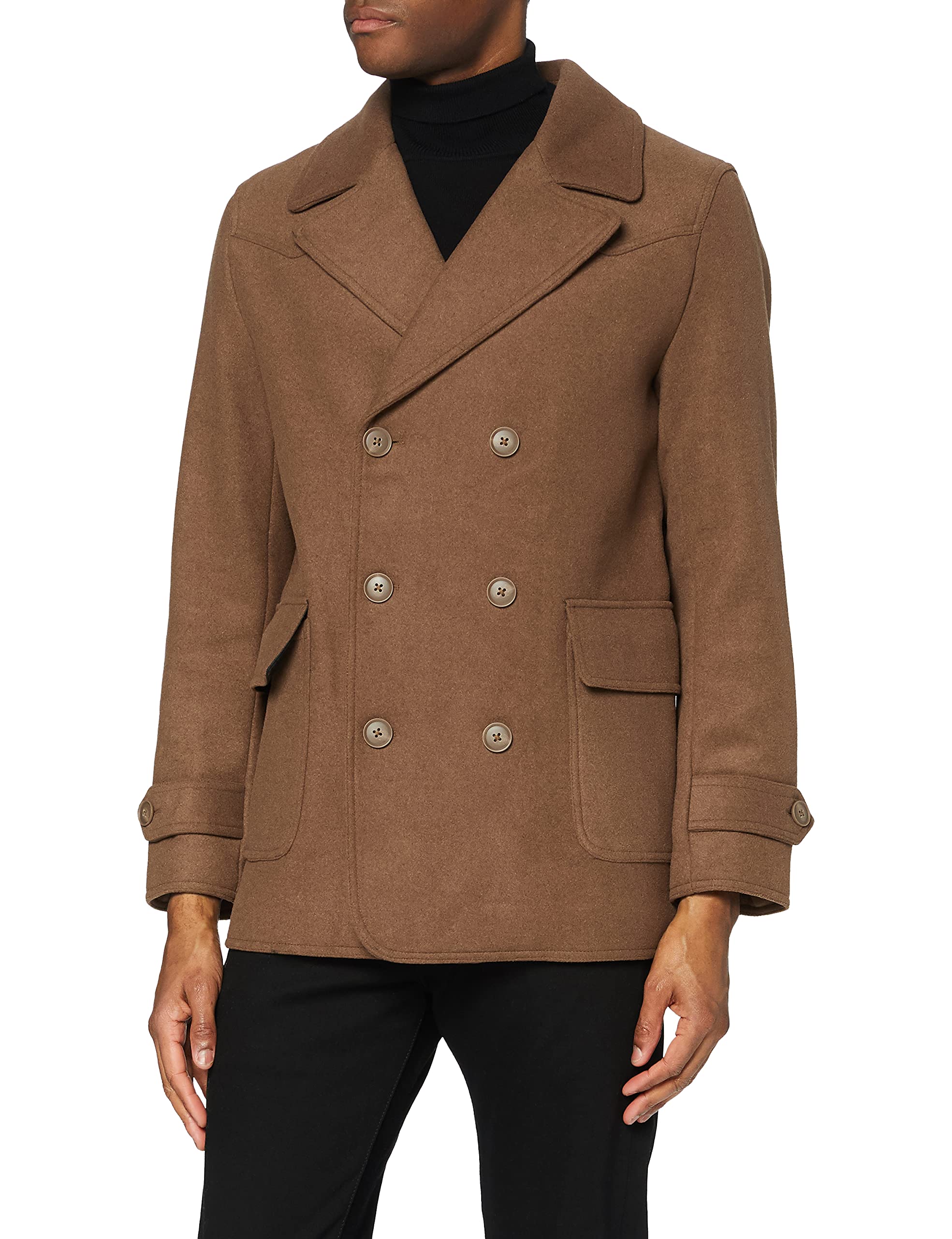FIND Men's AMZN1902 Coat, Brown (Camel), 44 (Manufacturer Size:XL)