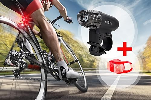 Miniatura 2 de Luz recargable para bicicleta luz de bicicleta de alta intensidad, ideal para montar de noche, linterna de bicicleta y faro, luces ultra brillantes
