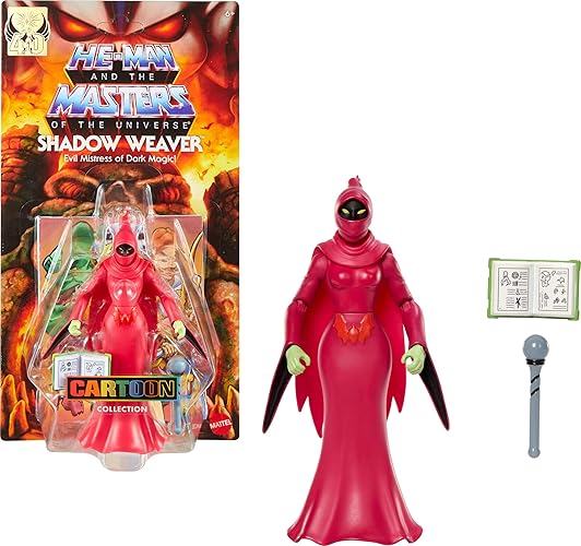 Masters of The Universe Origins Action Figure Cartoon Collection Shadow Weaver, 5.5-inch 1980s Motu Princess of Power TV Sorceress, Cloak & Wand