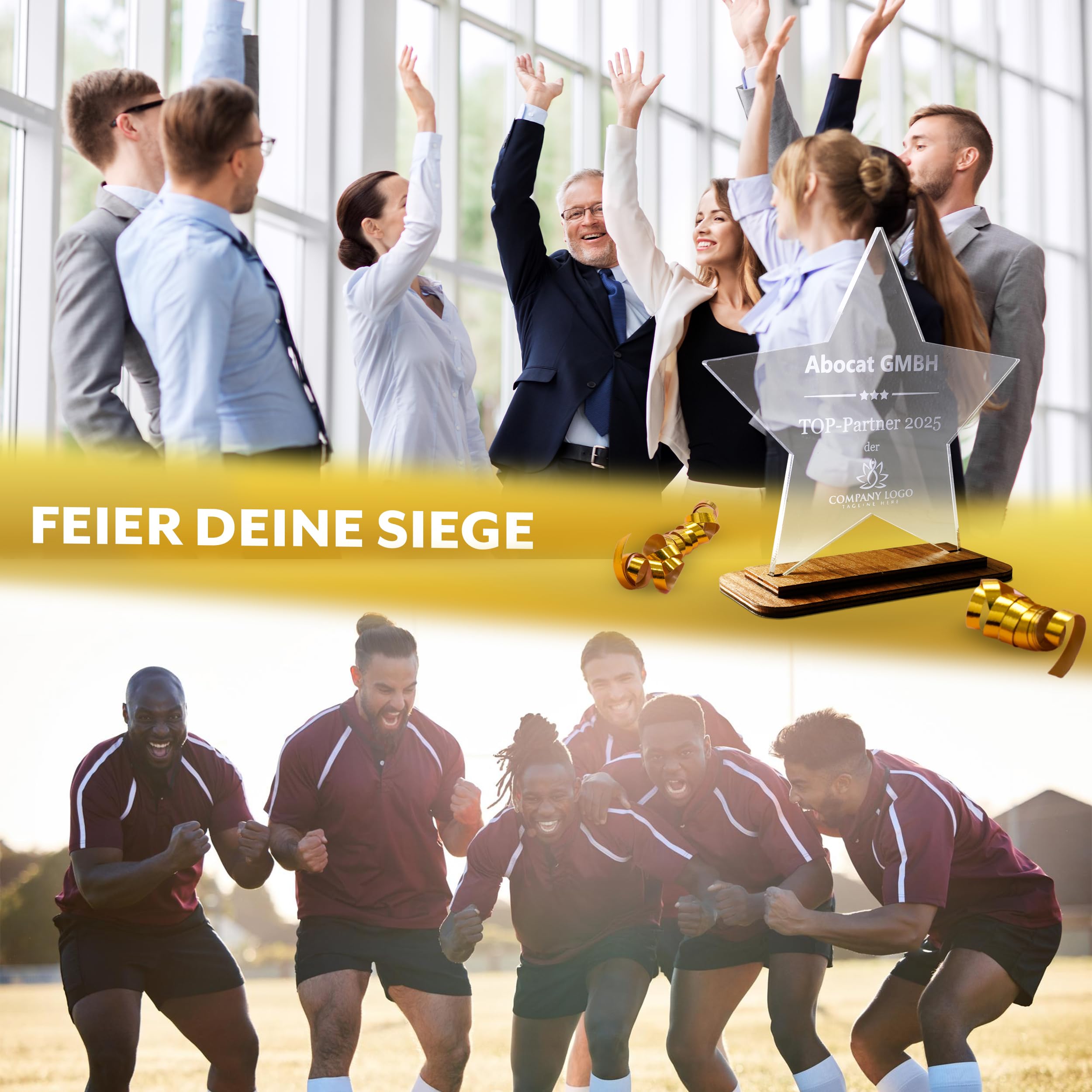 Pila Stone Firmenjubiläum - Exklusiver Award aus kristallklarem Acrylglas – Individuell & Persönlich - personalisier und anpassbar - 10 mm Acrylglas