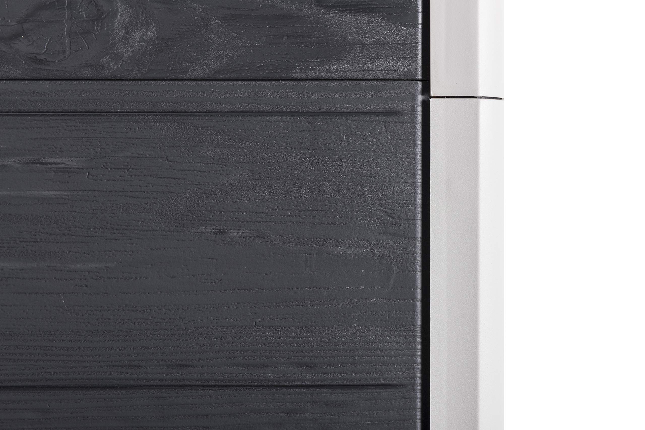 Toomax Armadio Basso Woody'S XL 78x46x101h cm in plastica resistente effetto legno grigio chiaro/antracite, con 2 ripiani regolabili e piedini, ideale per garage, cantine e spazi interni