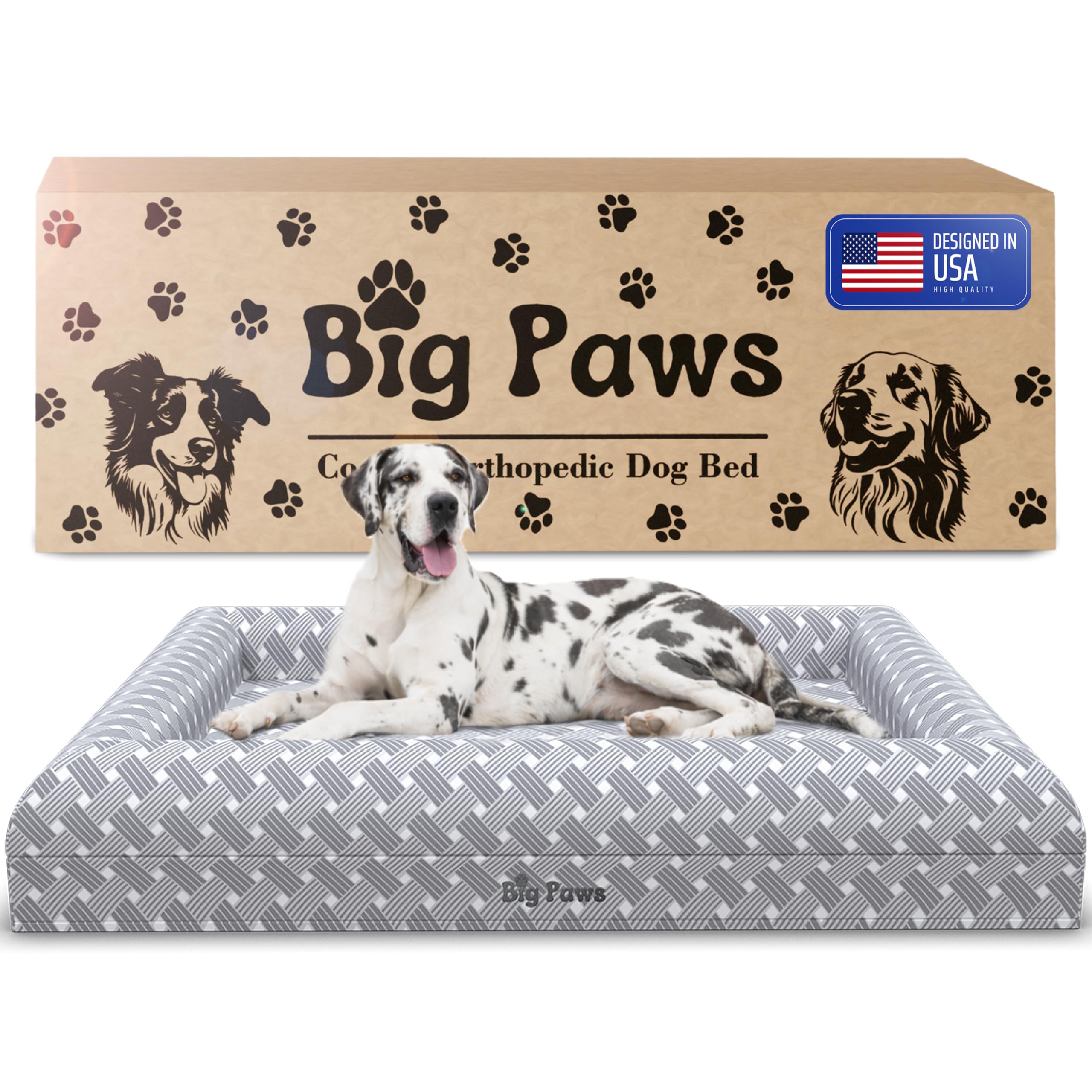 Big Paws Cooling Orthopedic Dog Bed