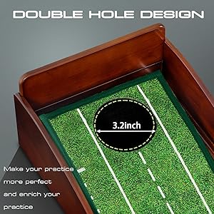 Putting Green Putting matt for Indoors Golf Putting Mat - Indoor Putting with Ball. Putting matt for Golf Practice, Portable and Easy to Clean. Great Gift