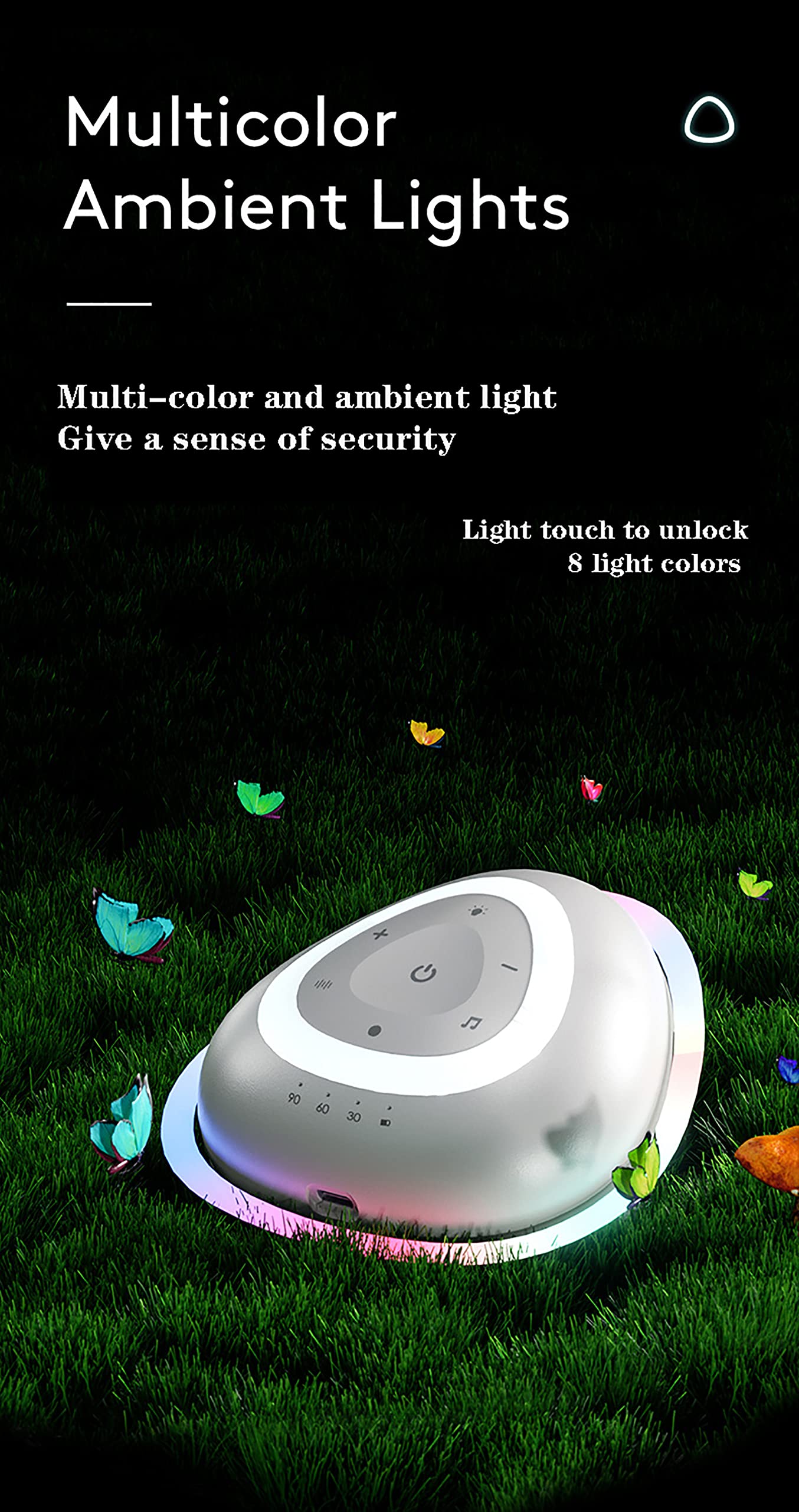 Máquina de Ruido Blanco para Dormir, Temporizador de Apagado automático con 10 Sonidos relajantes de la Naturaleza, Ayuda y cancelación, para meditación en la privacidad de la ofic