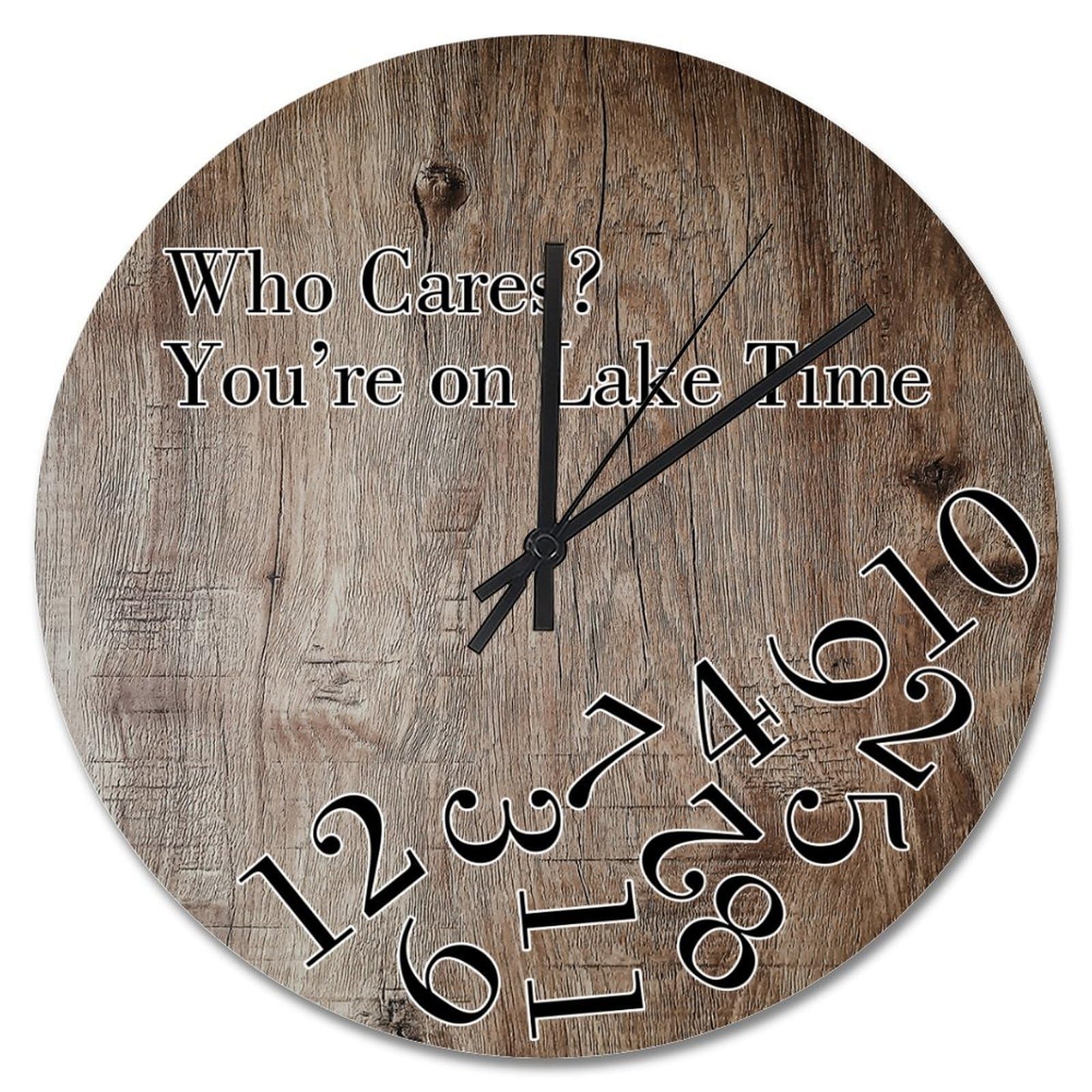 Horloge murale en bois lisible de 38 cm pour rompre le stress horaire