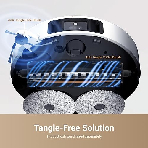 Miniatura 6 de DREAME L40 Ultra Robot Aspirador Autovaciado, 11,000 Pa Robot Aspirador y Trapeador Combo con Muelle de Limpieza Automática, Lavado de Trapeador