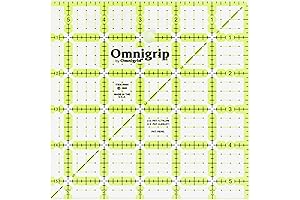 Omnigrid 5-1/2 x 5-1/2-Inch Non-Slip Quilter's Ruler: Precise Cutting Tool for Quilting Precision
