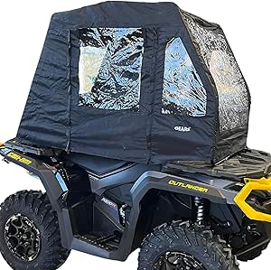 GEARS ATV Cab Enclosure | Original Universal Fit Quad Canopy + Windshield | Cabin Cover | Keeps Riders Warm &amp; Dry | Compatible with Outlander, Rancher, Brute Force, Grizzly, Kodiak, Alterra, etc