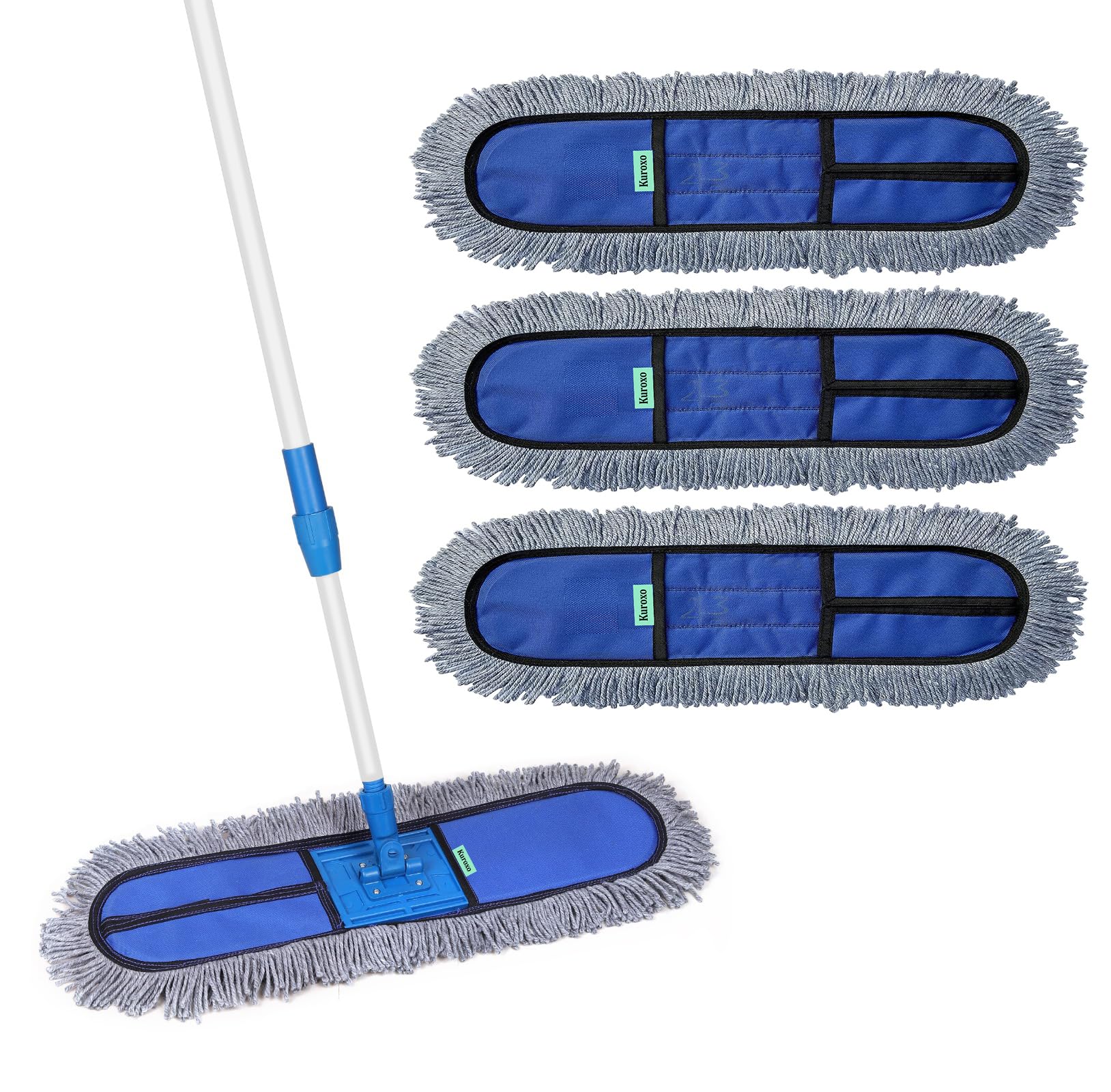 Kuroxo Wet and Dry Flat Floor Mop 67x14x5 (18 INCH MOP with 4 FEET Handle) Easy to Use Floor Cleaning Mop | Home | Office | Hotels | Hospitals (Set of 1) (18 INCH Full Set with 3 Extra PAD) (B0CGZL6XMZ) Amazon Price History, Amazon Price Tracker