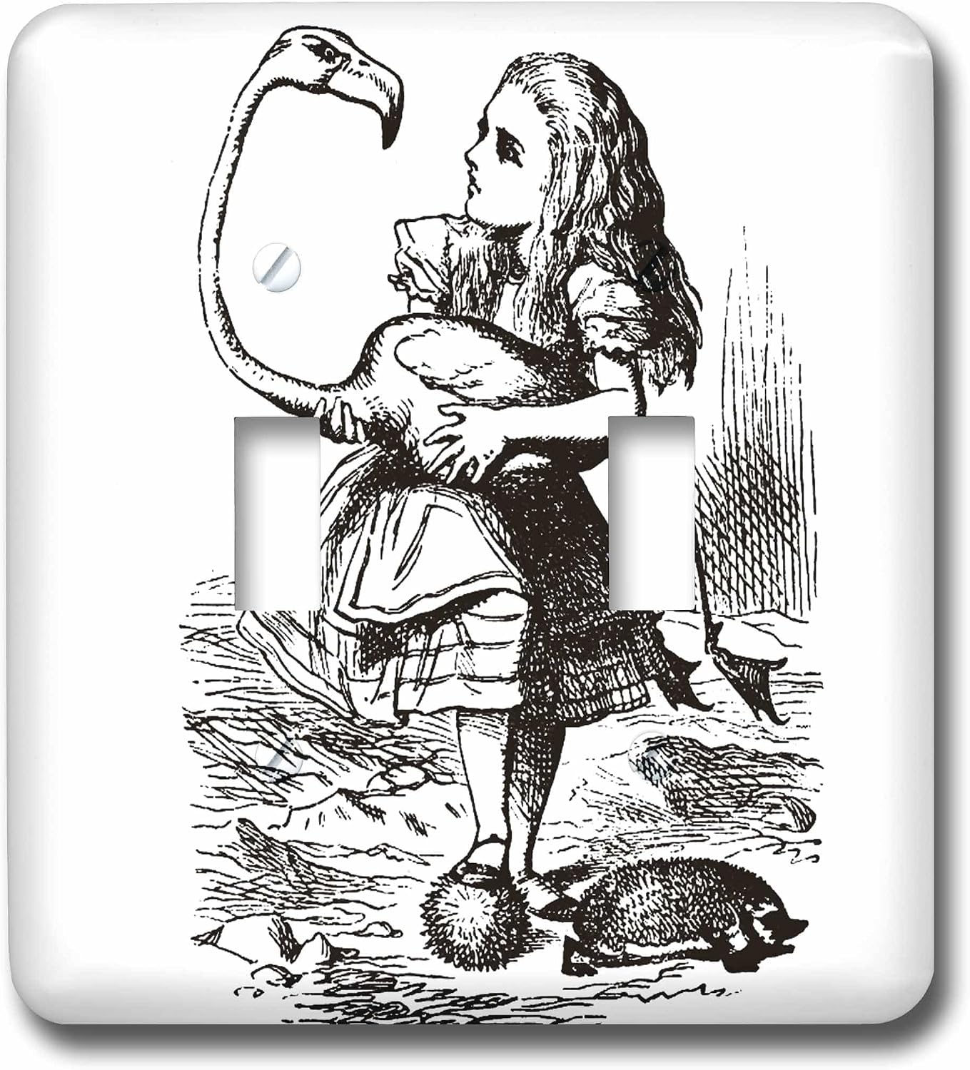 3dRose PS Vintage - Alice in Wonderland Alice 2 plug outlet cover image 4