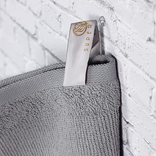 Miniatura 6 de Superior Roma Cotton - Juego de toallas surtidas de 6 piezas, altamente absorbentes, acanaladas, de secado rápido, para ducha, artículos básicos de