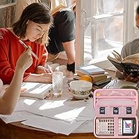 Vista 6 de Funda rígida para calculadora gráfica de color Texas Instruments TI-84 Plus CE/TI-84 Plus/TI-83 Plus CE/Casio fx-9750GIII, soporte de almacenamiento