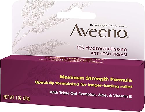Miniatura 11 de Aveeno Crema Antipicor de Fuerza Máxima con 1% de Hidrocortisona, Triple Avena, Aloe y Vitamina E para el Alivio de la Picazón debida a Eccema