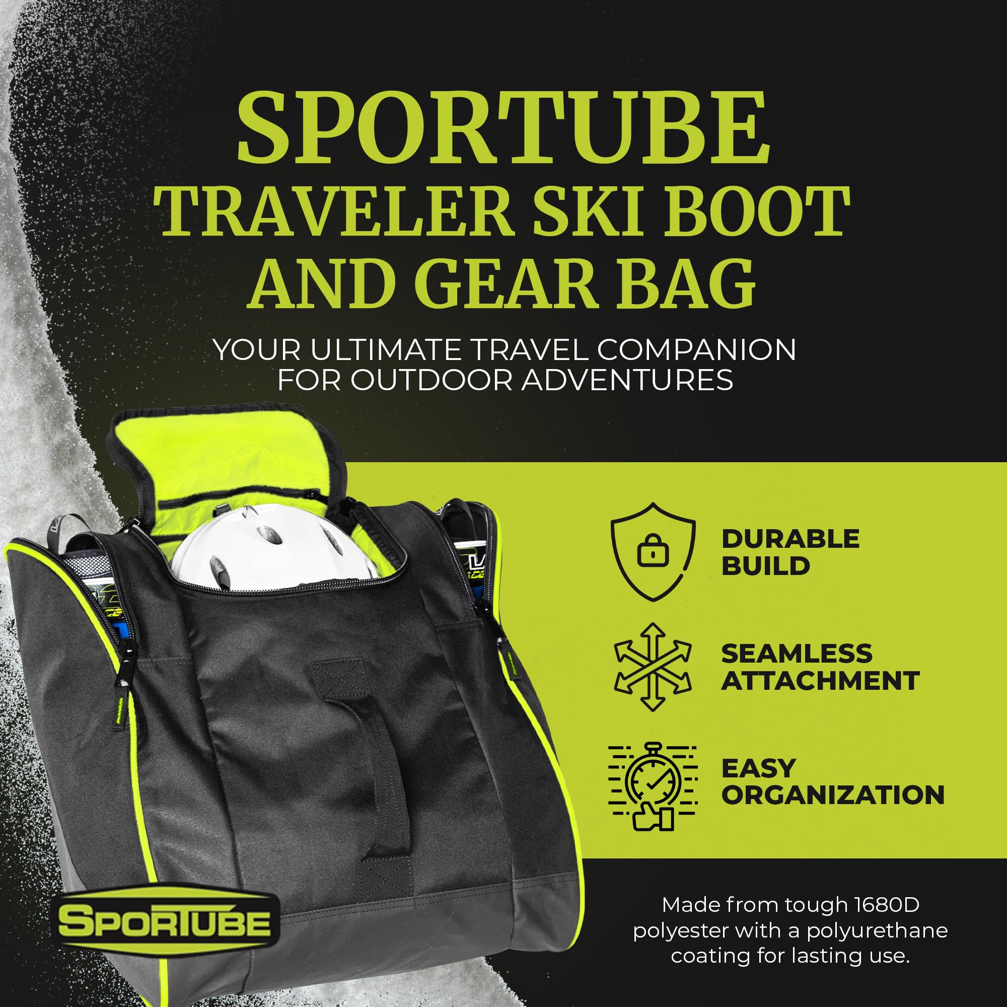 Sportube Traveler Boot Bag Black/Green : Amazon.in: Sports