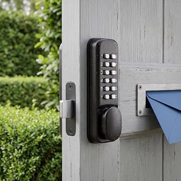 Digital Door Lock,Mechanical Combination Gate Lock, Waterproof Keyless