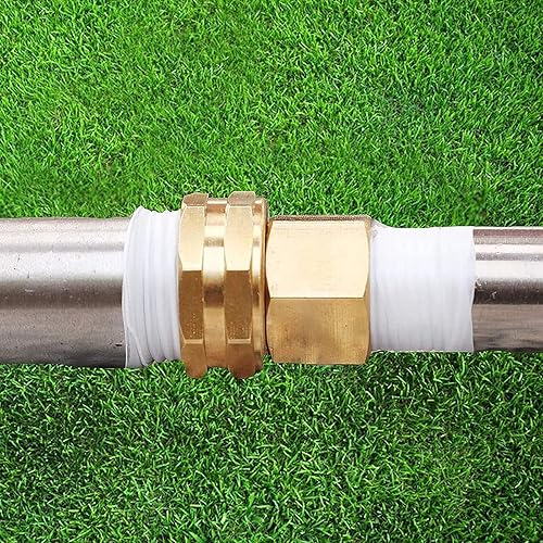 Miniatura 4 de Conectores de reparación de manguera de jardín, 2 unidades, 34 pulgadas GHT hembra a 34 pulgadas NPT macho rosca de latón macizo estándar mangueras