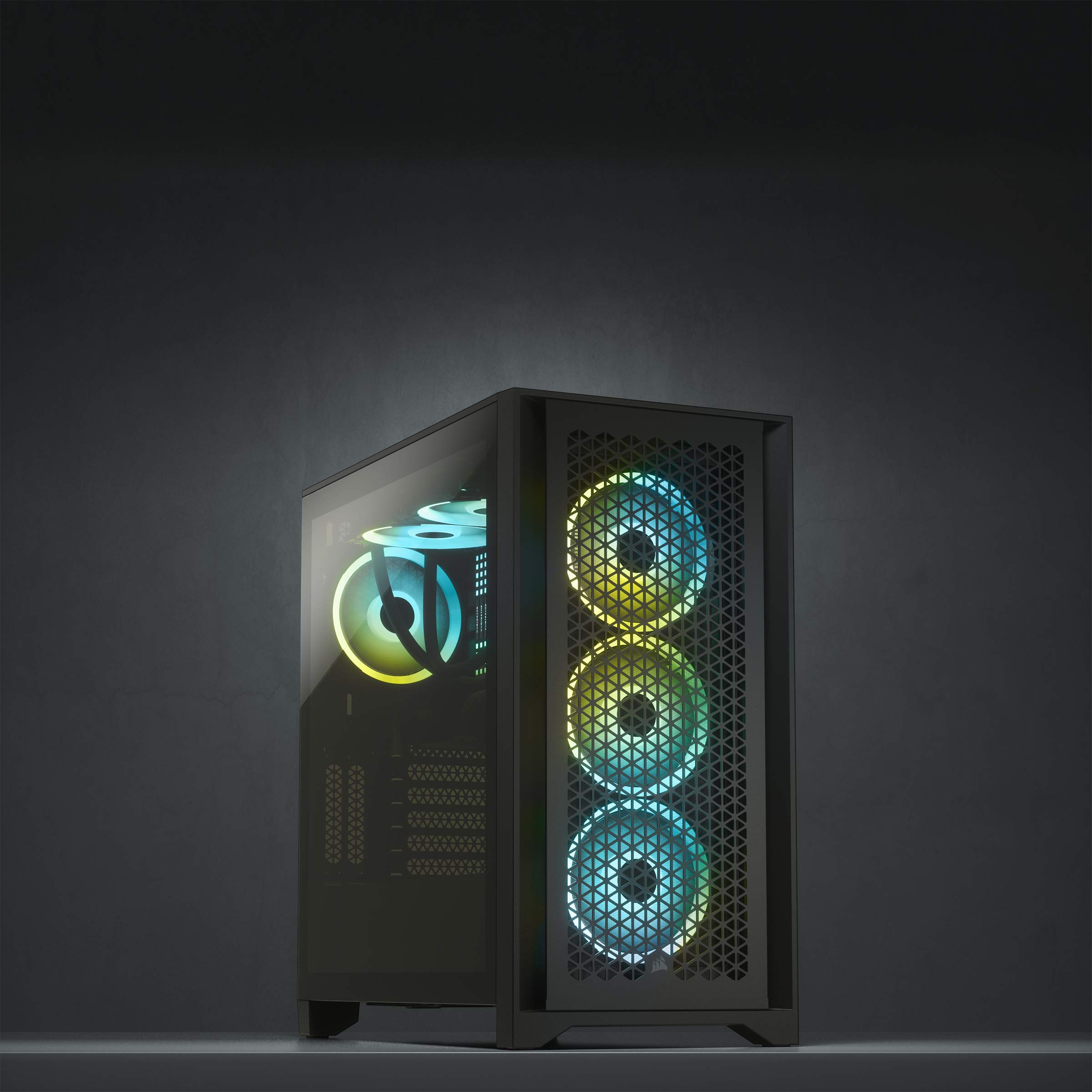 CORSAIR 4000D AIRFLOW Boîtier ATX Mid-Tower en Verre Trempé – Débit d'Air Élevé – Système de Destion des Câbles – Intérieur Spacieux – Deux Ventilateurs de 120 mm Inclus – Noir