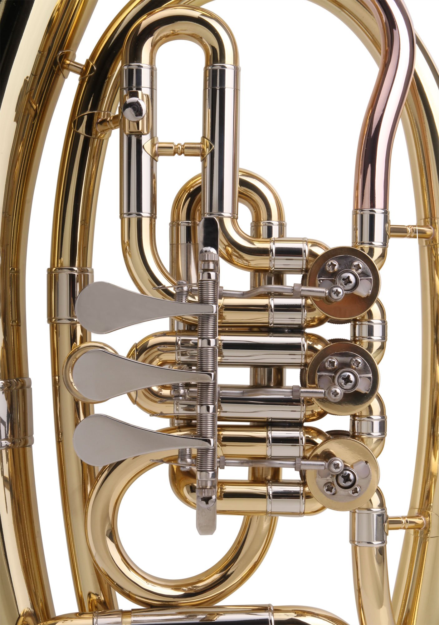 Classic Cantabile TH-38 Tenorhorn (Bb-Stimmung, Korpus: Messing, Neusilber-Außenzüge, Goldmessing-Mundrohr, 3 Messing-Drehventile)