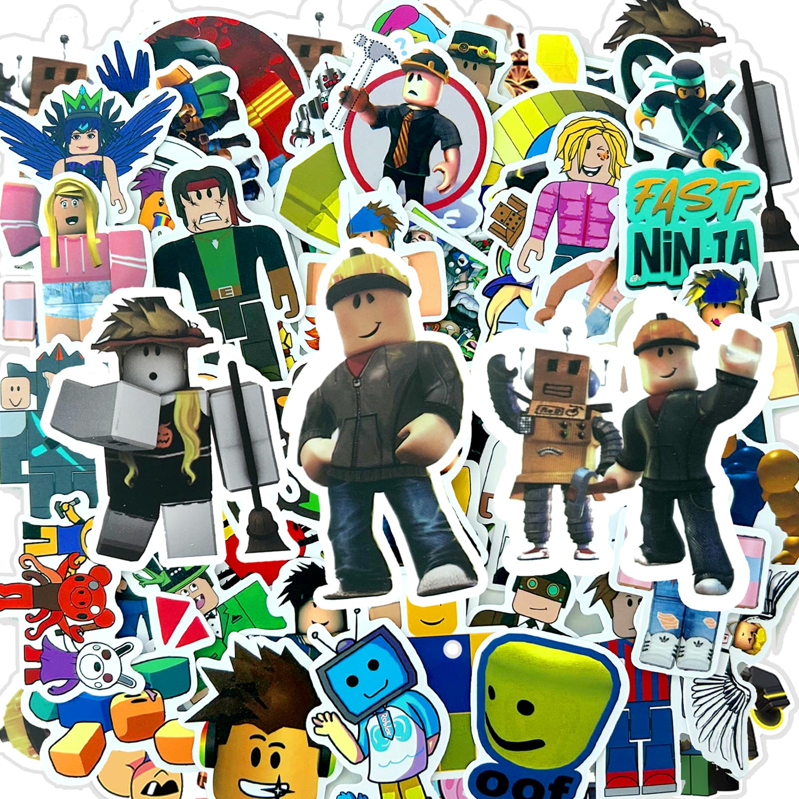 Roblox Lot De 50 Autocollants En Vinyle Imperméable Pour