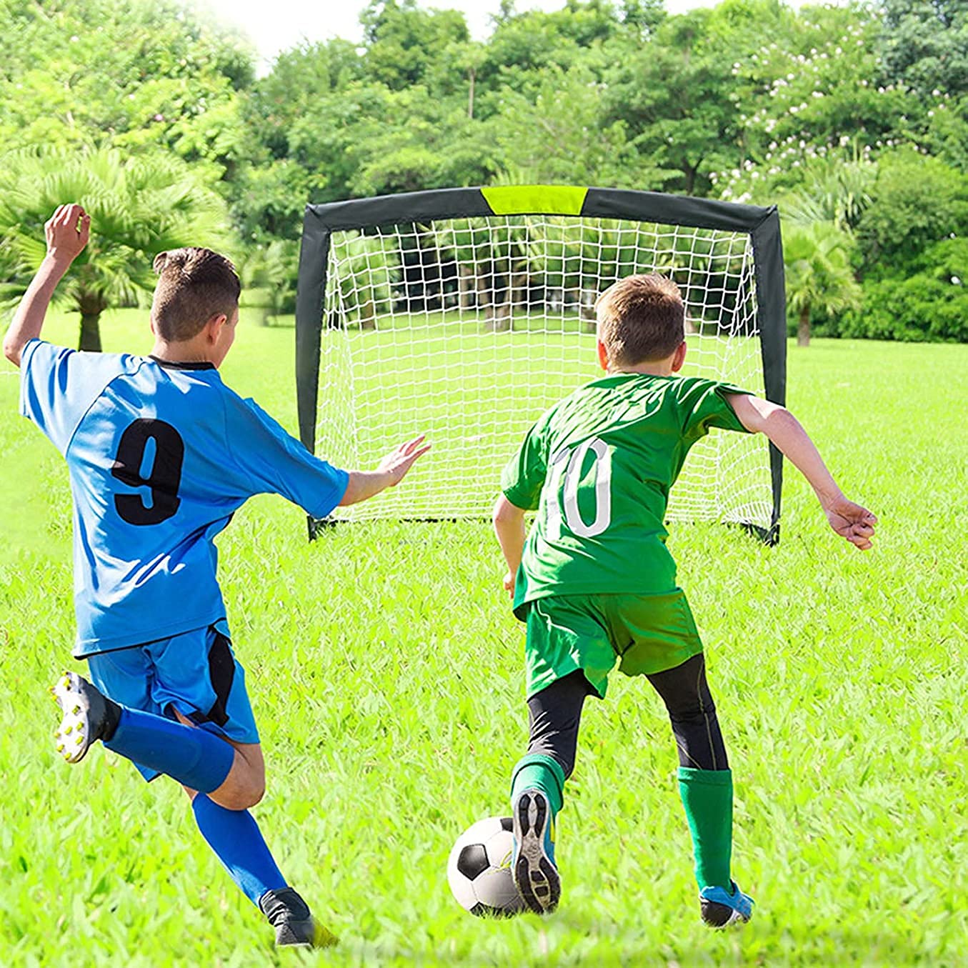 Porta da Calcio per Bambini Calcio Pop-up per Bambini Rete da calcio pieghevole pop-up Porta da calcio Porta da calcio portatile per bambini Gioco di allenamento per il calcio nel cortile del giardino