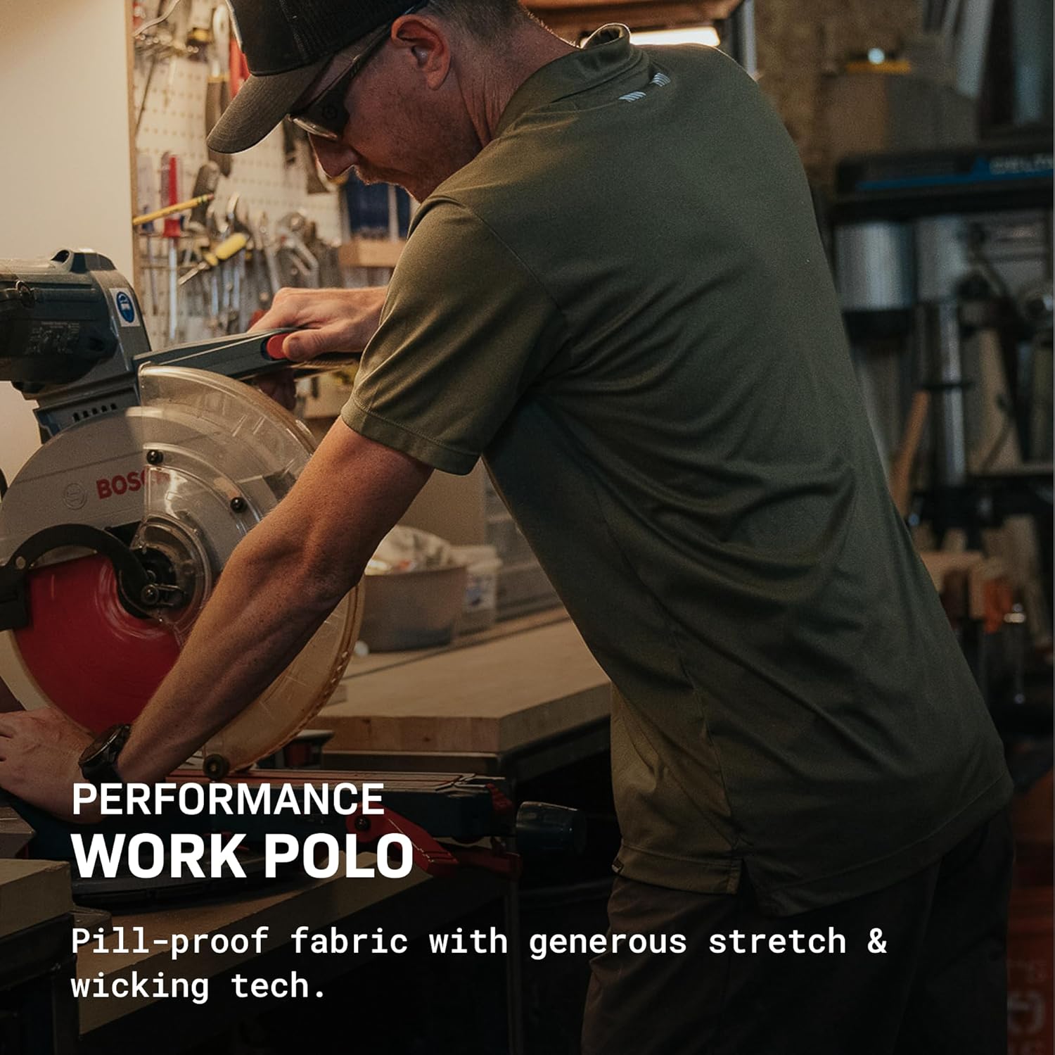 TRUEWERK Men's EDO Work Polo Shirt - Tech Performance Collared Shirt - Image 3