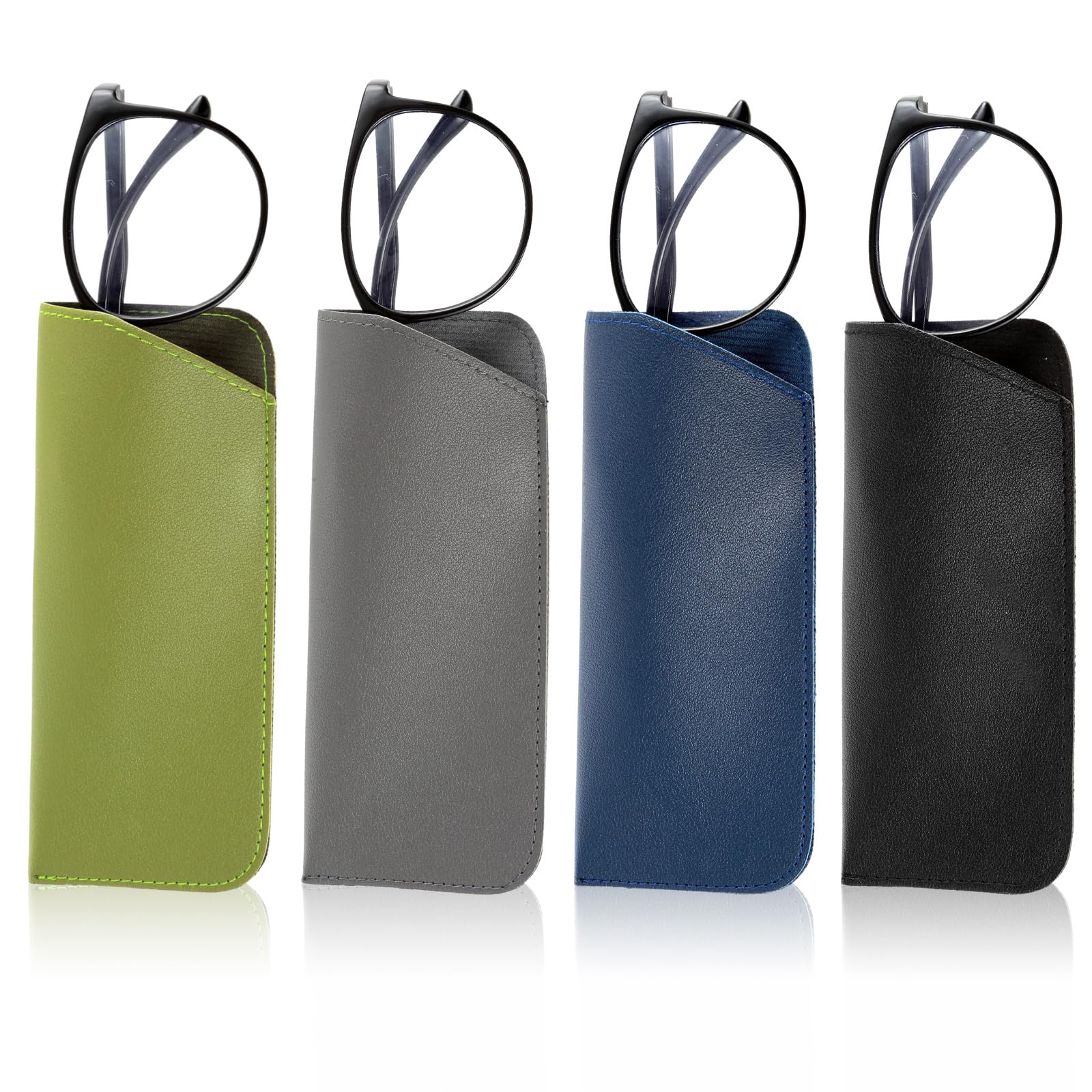 Set 3 Custodie Porta Occhiali Da Sole In Pelle Morbida Sottile - Protettive E Portatili Per Uomo E Donna