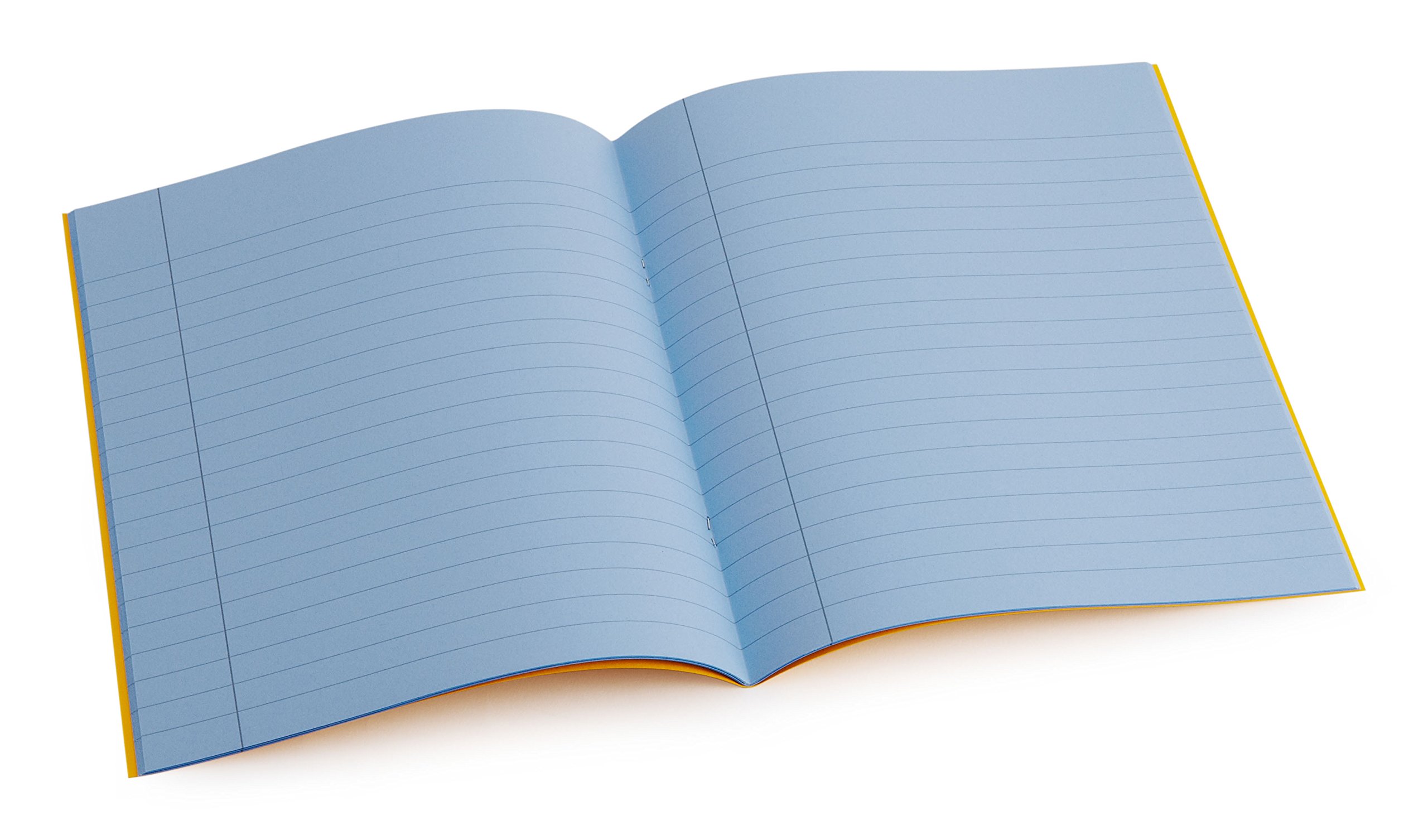 Crossbow Education Dyslexia Tinted Exercise Books - 9" x 7" 10mm lined with margin - Sky (10 Pack)