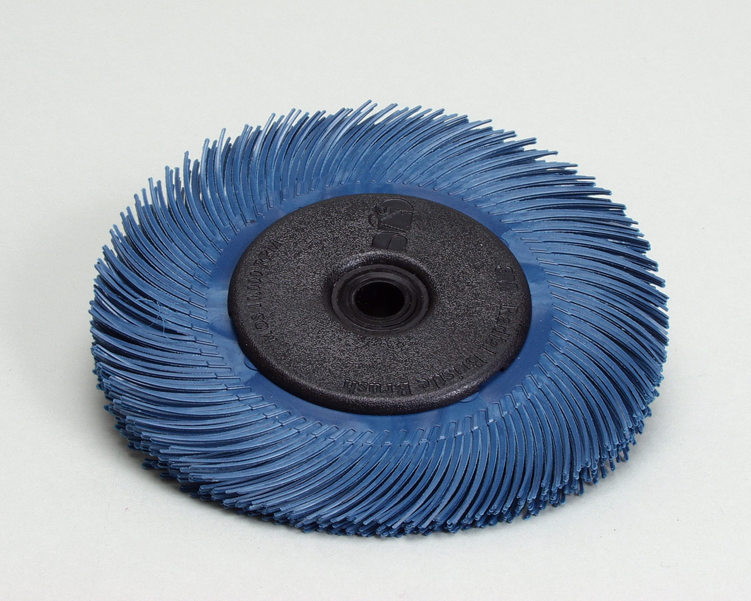 [BRSWIZL5OYJQICLU] 3M Scotch-Brite Radial Bristle Brush, Aluminum Oxide, 6000 rpm, 7-79/128 Diameter x 1 Width, 400 Grit, Blue (Pack of 1)
