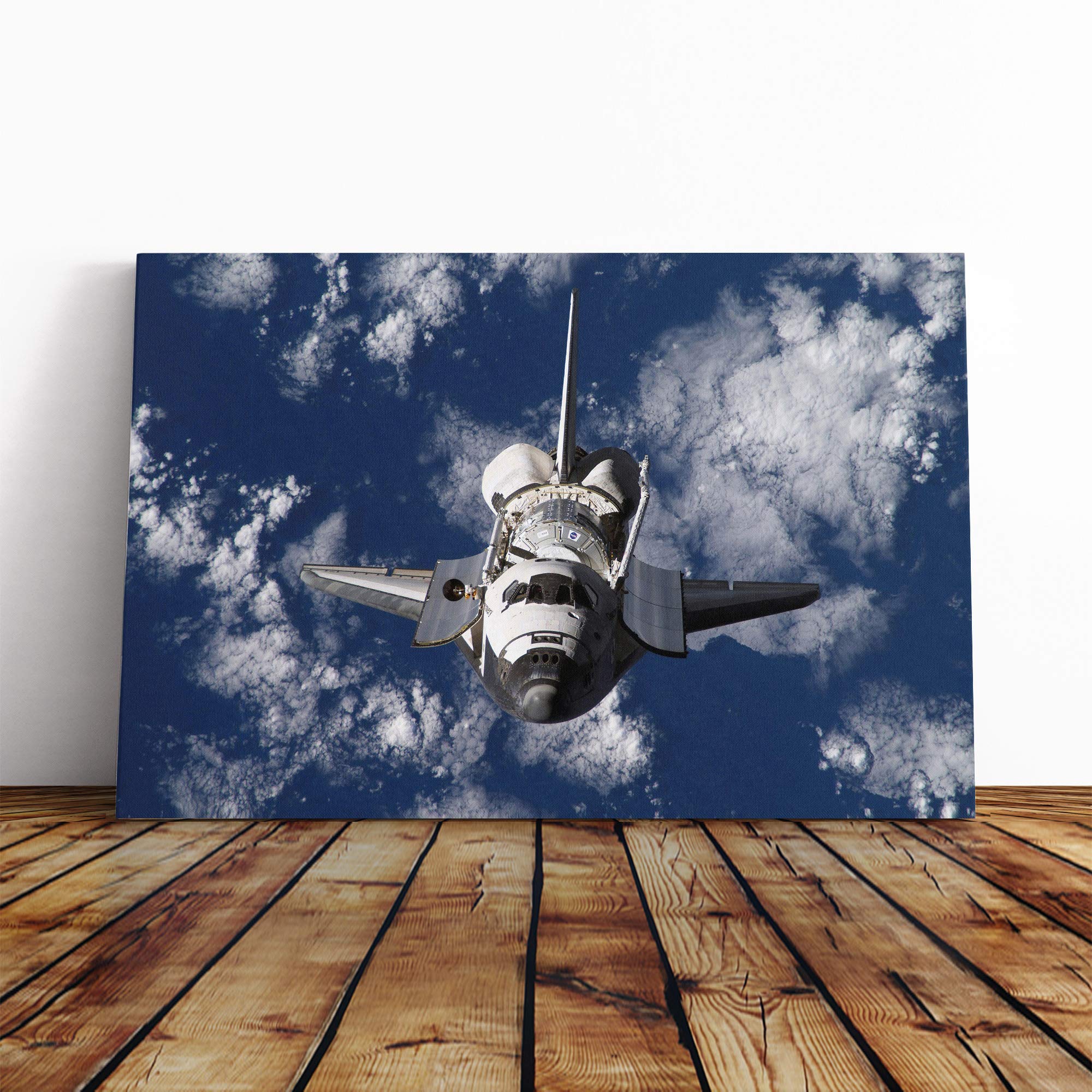 Space Shuttle (3) Canvas Print | Gallery Wrapped 30mm Frame Wall Art | 24x16 inches | Ready to Hang | Modern Space Picture | Living Room Bedroom Lounge Office