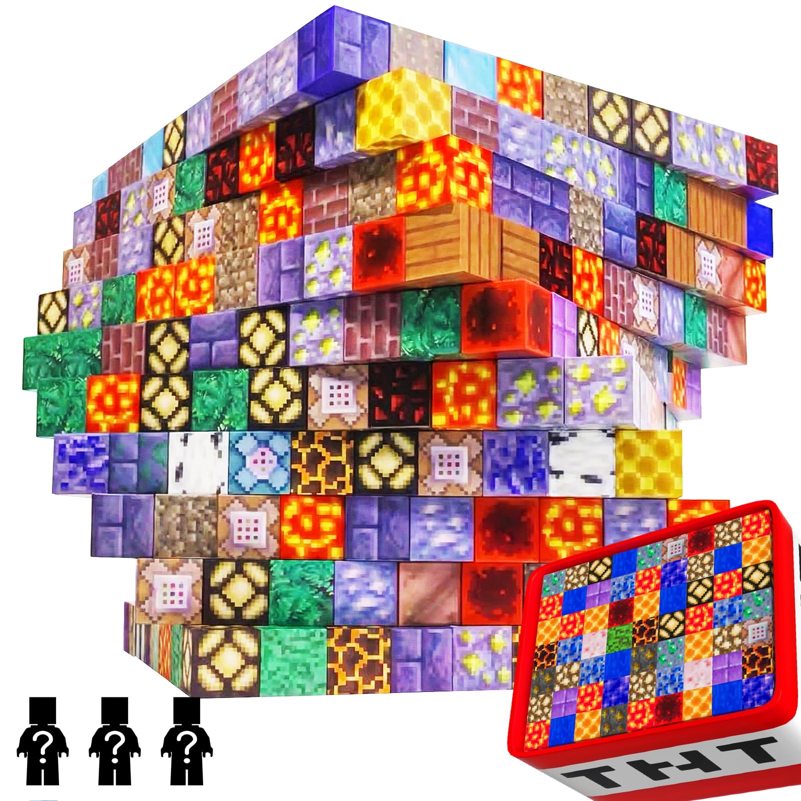 Amazon.co.jp: ランダム150/310ピース マイクラ風 マグネットブロック Amazon.co.jp: ランダム150/310ピース マイクラ風 マグネットブロック