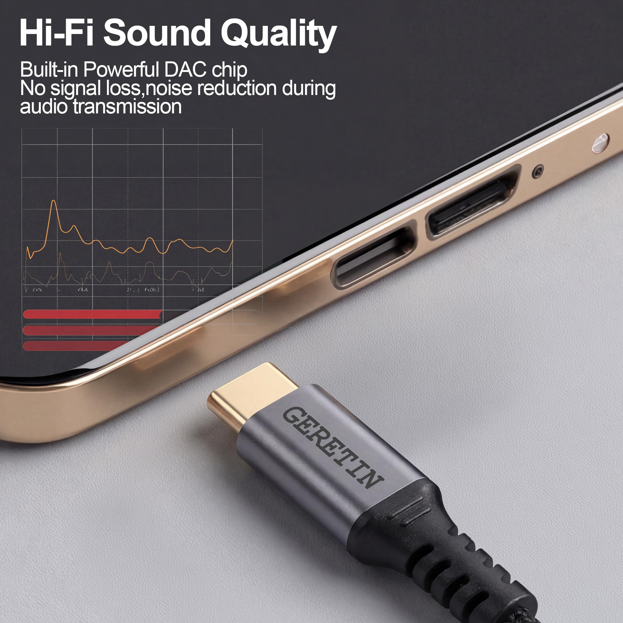 Câble Audio USB C vers 2 RCA Câble Adaptateur Type C Mâle vers 2RCA Mâle Y Auxiliaire Audio Stéréo Compatible avec Téléphone Amplificateur Enceinte HDTV Home Cinéma iPhone 16/17 Pixel 10/9-2M