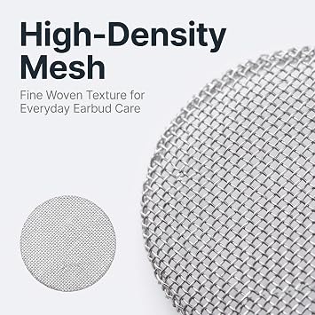 20Pcs/Set Silver Earbuds Filters Earphone Filter Mesh,Earbud and in-Ear Headphones Earphone Protective Filters Earphones Accessories(4mm)