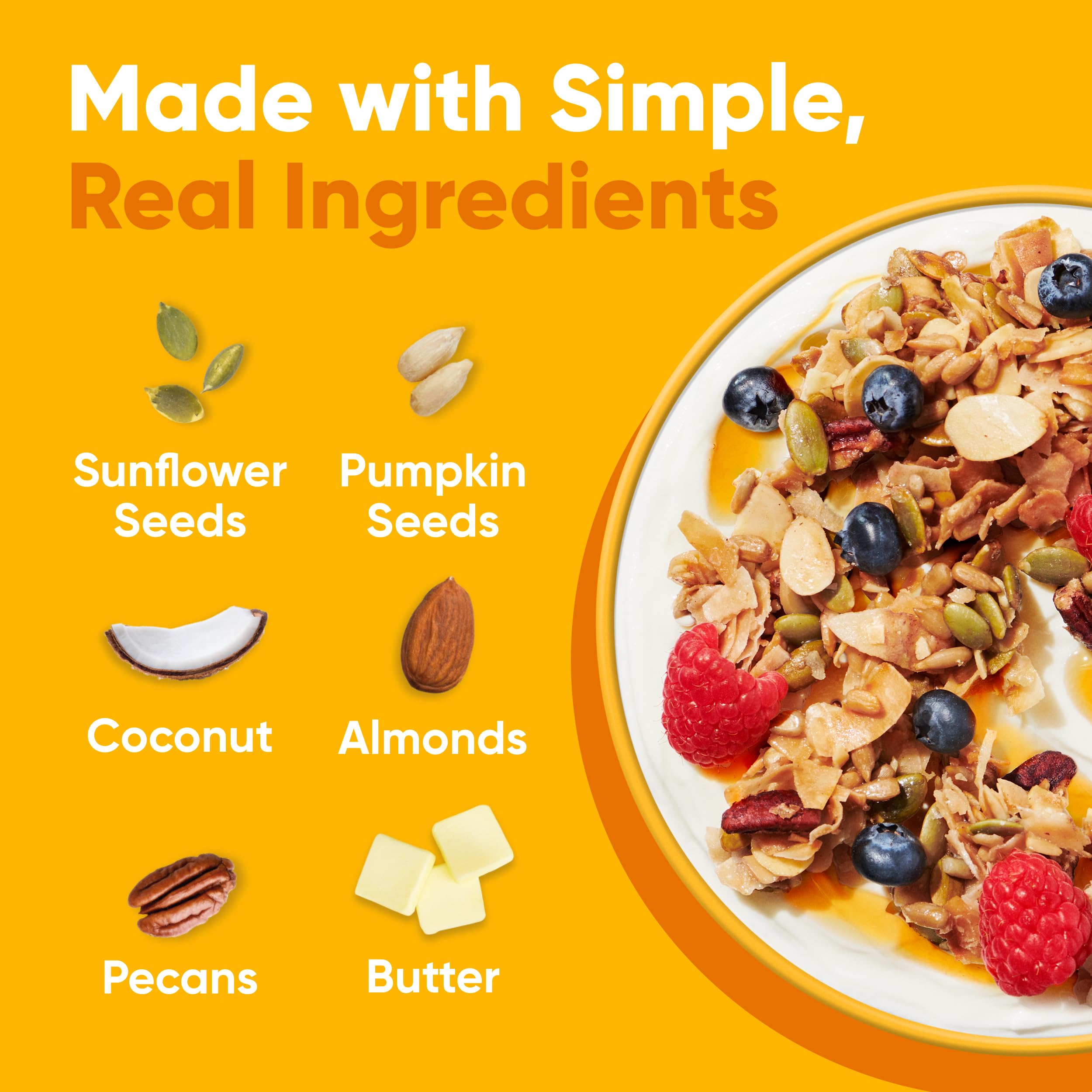 NuTrail Juego de 3 cereales de nuez, sin azúcar añadido, keto, bajo en carbohidratos, sin gluten, sin cereales, desayuno saludable, 237 ml