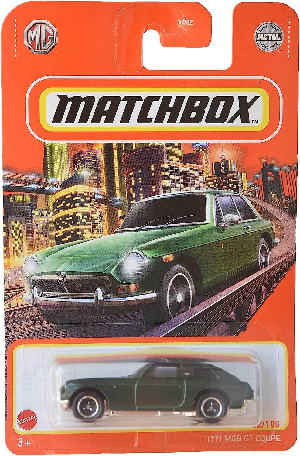 Hot Wheels Matchbox 1971 MGB GT Coupe - Green 42/100