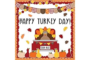 Vibrant Thanksgiving Bulletin Board Kit for Festive Classroom and Home Decor
