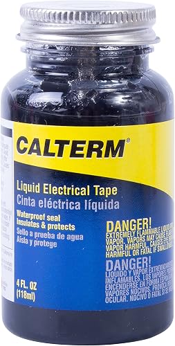 71002 Liquid Electrical Tape, Easy-on, Waterproof, Indoor / Outdoor Use, 4 Oz. Jar, Black